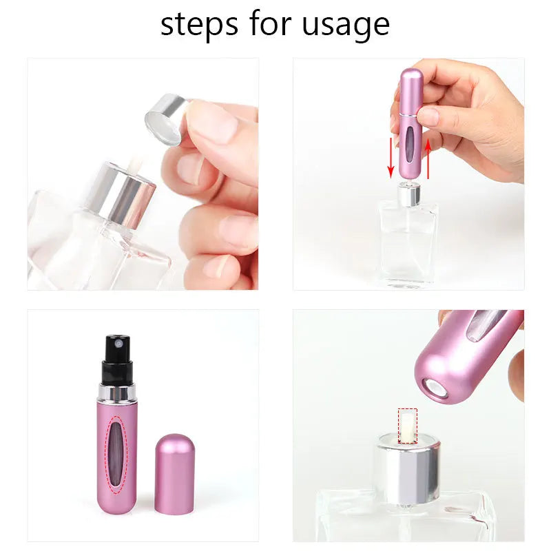 1-5 uds botella de recarga de Perfume Mini frasco de aerosol