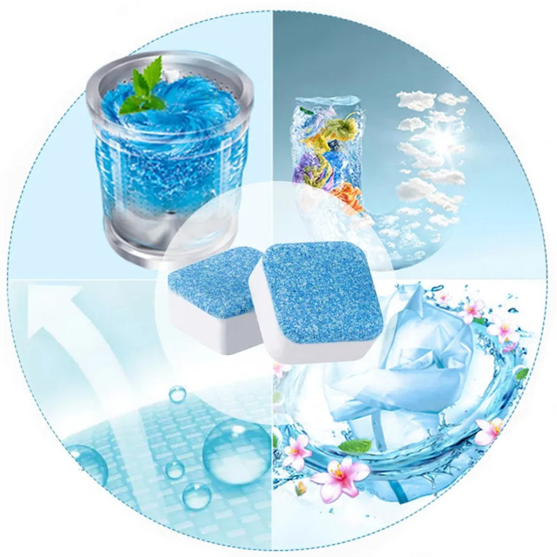 Pastillas de Limpieza Profunda para Lavadoras caja de 12 und