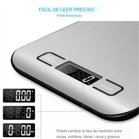 Báscula de Cocina Portátil SmartScale 10kg
